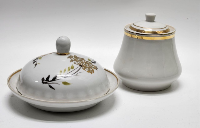 Масленка Барановка и сахарница Пролетарий 