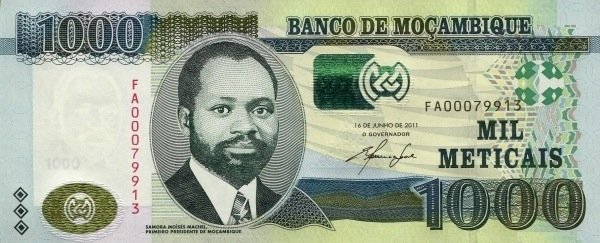 () Банкнота Мозамбик 2011 год 1 000  &quot;&quot;   UNC