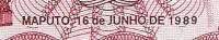(,) Банкнота Мозамбик 1989 год 1 000 метикалов "Самора Машел"   UNC