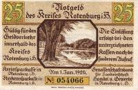(№1920) Банкнота Германия 1920 год "25 Pfennig"