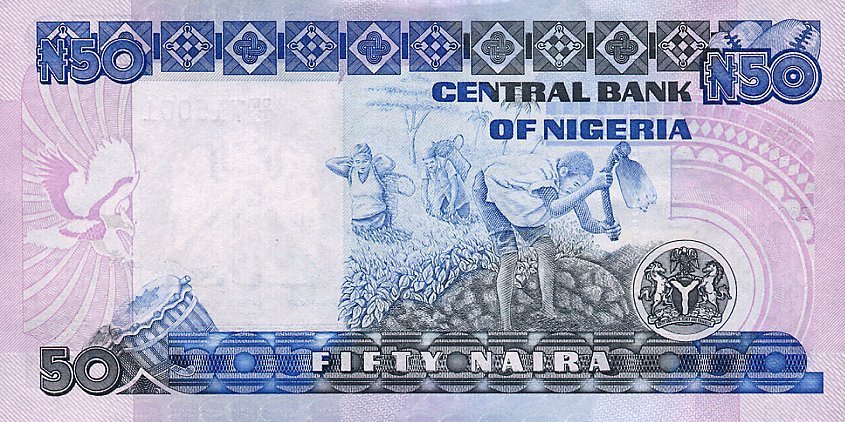 (2001) Банкнота Нигерия 2001 год 50 найра &quot;Люди&quot;   UNC