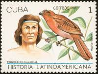 (1987-049) Марка Куба "Техуэльче, Аргентина"    История Латинской Америки III Θ