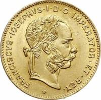(№1870km2260) Монета Австрия 1870 год 4 Florin (10 франков)