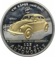 (№2011) Монета Палау 2011 год 5 Dollars (Фольксваген Kauml)