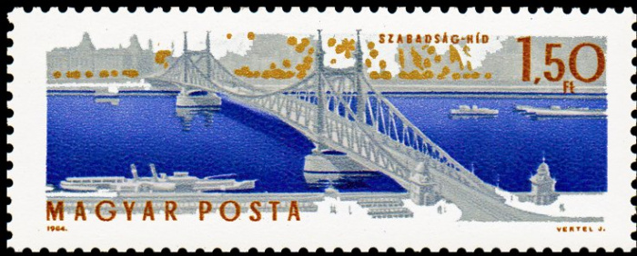 (1964-088) Марка Венгрия &quot;Мост Свободы &quot; ,  III O
