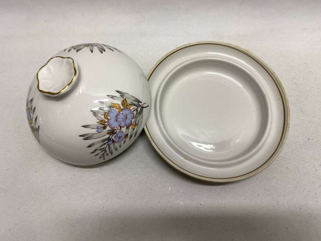 Масленка с крышкой фарфор Барановка