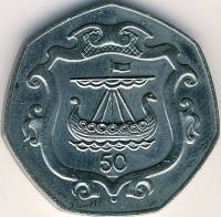 () Монета Остров Мэн 1984 год 50 пенсов ""  Медь-Никель  UNC