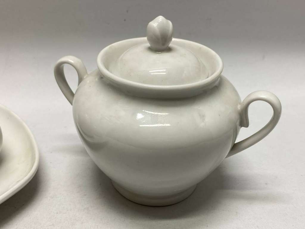 Набор для чая 4 предмета, чайник, 2 сахарницы, блюдо