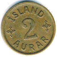 (№1940km6.2) Монета Исландия 1940 год 2 Aurar