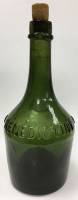 Бутылка "Benedictine" с пробкой, цветное стекло, Германия, 23 см. (сост. на фото)