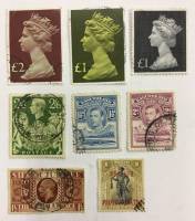 (Смесь годов--) Набор марок Англия "8 шт."  Гашёные  , II Θ