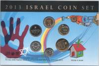 (2013, 6 монет) Набор монет Израиль 2013 год "Годовой набор"   Буклет