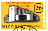 (№1966-189) Марка Нигерия 1966 год "Содружества премьер-Собрание Ministers039 Лагос Надпечаткой вас.