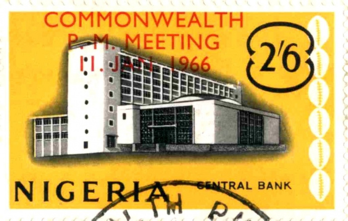 (№1966-189) Марка Нигерия 1966 год &quot;Содружества премьер-Собрание Ministers039 Лагос Надпечаткой вас.