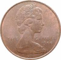 (№1966km1) Монета Гамбия 1966 год 1 Penny