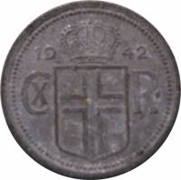 (№1942km2a) Монета Исландия 1942 год 25 Aurar