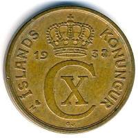(№1926km6.1) Монета Исландия 1926 год 2 Aurar
