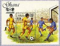 (№1989-141) Блок марок Гана 1989 год "За дополнительную плату", Гашеный