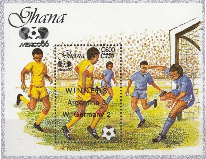 (№1989-142) Блок марок Гана 1989 год &quot;За дополнительную плату&quot;, Гашеный