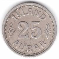 (№1940km2.2) Монета Исландия 1940 год 25 Aurar