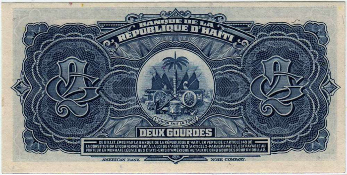 () Банкнота Гаити 1979 год 2  &quot;&quot;   UNC
