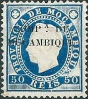 (№1892-6) Марка Мозамбик 1892 год "Король Луиш I", Гашеная