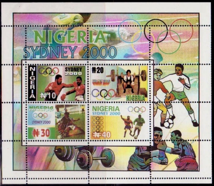 (№2000-24) Блок марок Нигерия 2000 год &quot;Олимпийские Игры 2000 Сидней&quot;, Гашеный