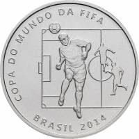 (2014) Монета Бразилия 2014 год 2 реала "Удар головой"  Медь-Никель  PROOF