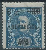 (№1921-169) Марка Кабо-Верде 1921 год "Король Карлос I С За Дополнительную Плату", Гашеная