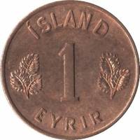 (№1946km8) Монета Исландия 1946 год 1 Eyrir