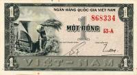 (№1955P-11a) Банкнота Вьетнам (Южный) 1955 год "1 Đồng"