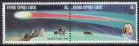 (№1986-662) Лист марок Кипр 1986 год "Halley039s Комета", Гашеный