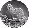 (032лмд) Монета Россия 1995 год 3 рубля "Соболь"  Серебро Ag 925  UNC