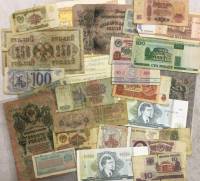 Набор банкнот, разные номиналы, года, страны (сост. на фото)