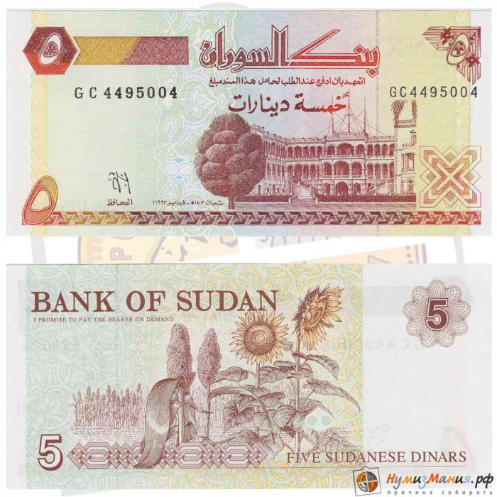 () Банкнота Судан 1993 год   &quot;&quot;   UNC