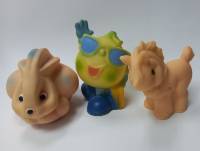 Набор резиновых игрушек 3 шт "Зайчик,лимончик и лошадка" (сост.на фото)