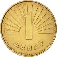 (№1993km2) Монета Македония 1993 год 1 Denar
