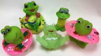 Набор резиновых игрушек "Купающиеся лягушки" 5 шт. (сост. на фото)