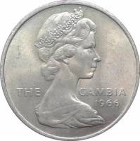 (№1966km5) Монета Гамбия 1966 год 2 Shillings