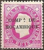 (№1892-3) Марка Мозамбик 1892 год "Король Луиш I", Гашеная