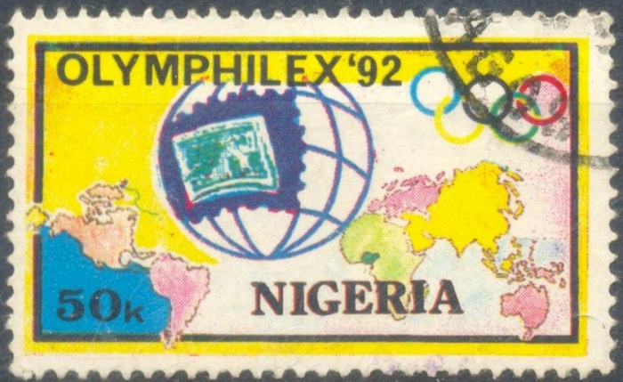 (№1992-588) Марка Нигерия 1992 год &quot;Oymphilex&quot;, Гашеная