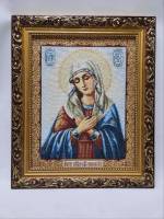 Икона Богородица гобелен в раме 36,5 х 30 см