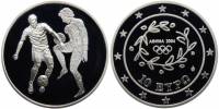(2004) Монета Греция 2004 год 10 евро "XXVIII Летняя Олимпиада Афины 2004 Футбол"  Серебро Ag 925  P