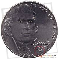 (2008s) Монета США 2008 год 5 центов   Томас Джефферсон анфас Медь-Никель  PROOF