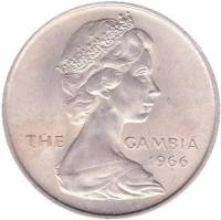 (№1966km6) Монета Гамбия 1966 год 4 Shillings