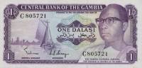 (№1971P-4b) Банкнота Гамбия 1971 год "1 Dalasi" (Подписи: U)