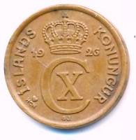 (№1926km5.1) Монета Исландия 1926 год 1 Eyrir