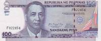 (2007) Банкнота Филиппины 2007 год 100 песо "Мануэль Рохас"   UNC